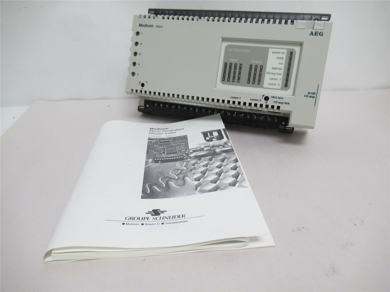 Schneider 110 CPU 512 01; CPU Module Micro Controller; 115VAC