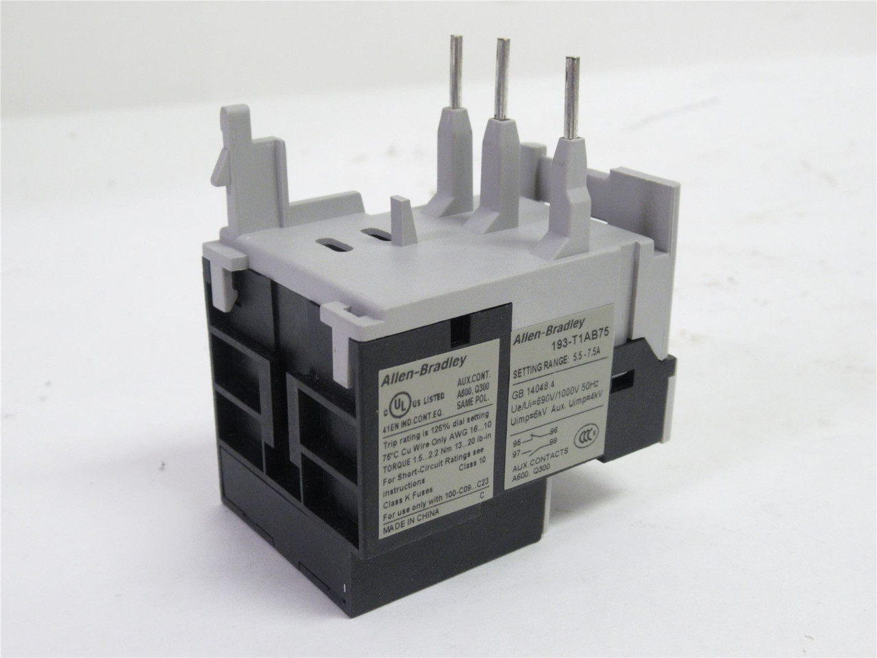 Allen-Bradley 193-T1AB75; Overload Relay; 5.5-7.5A; 690VAC