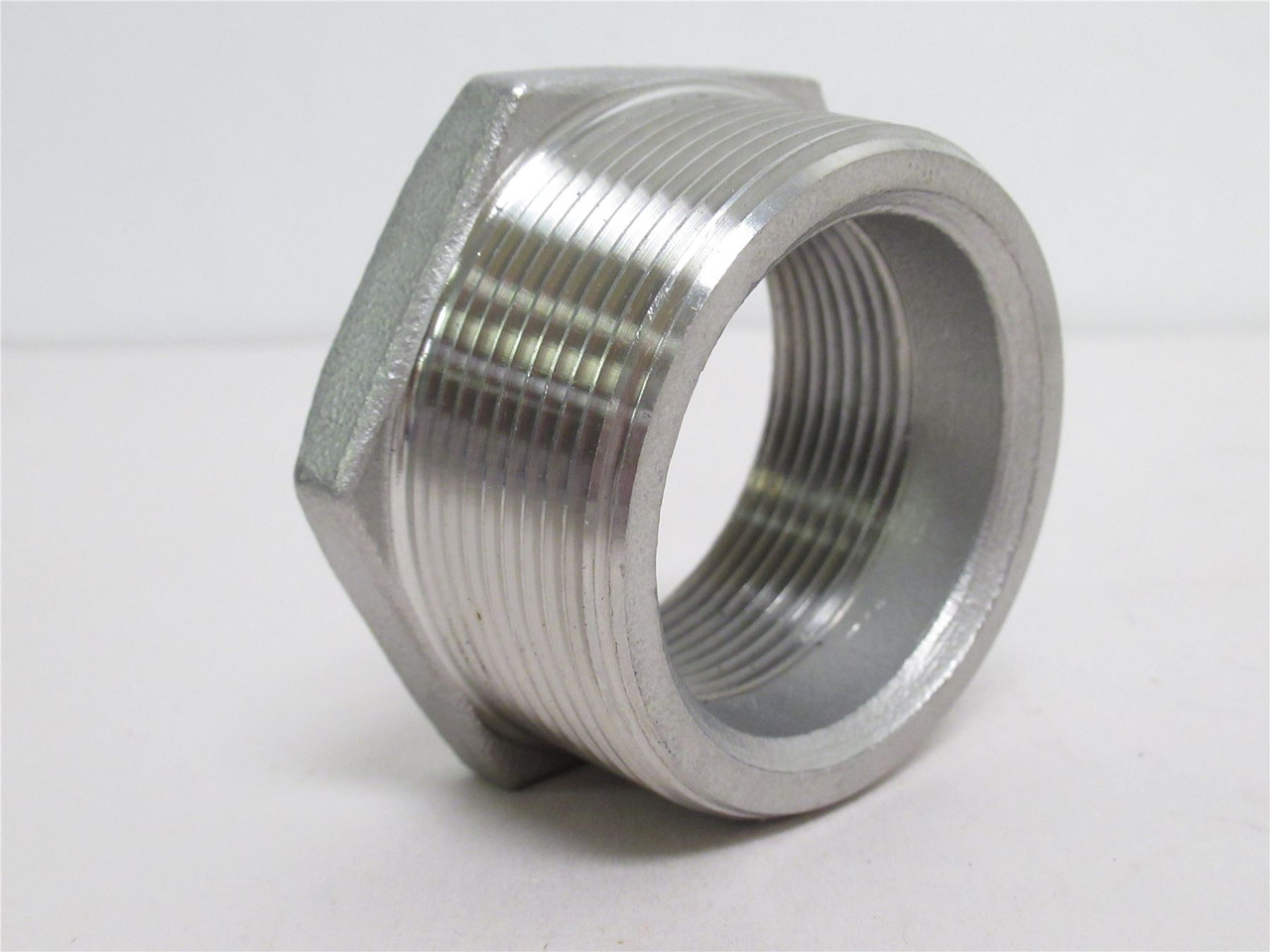 Industry-Std 1LTH1; Hex Reducer; SS-304; 2NPT x 1-1/2NPT