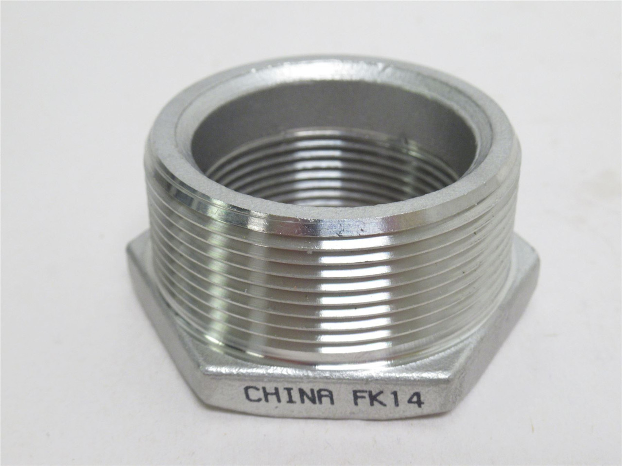 Industry-Std 1LTH1; Hex Reducer; SS-304; 2NPT x 1-1/2NPT