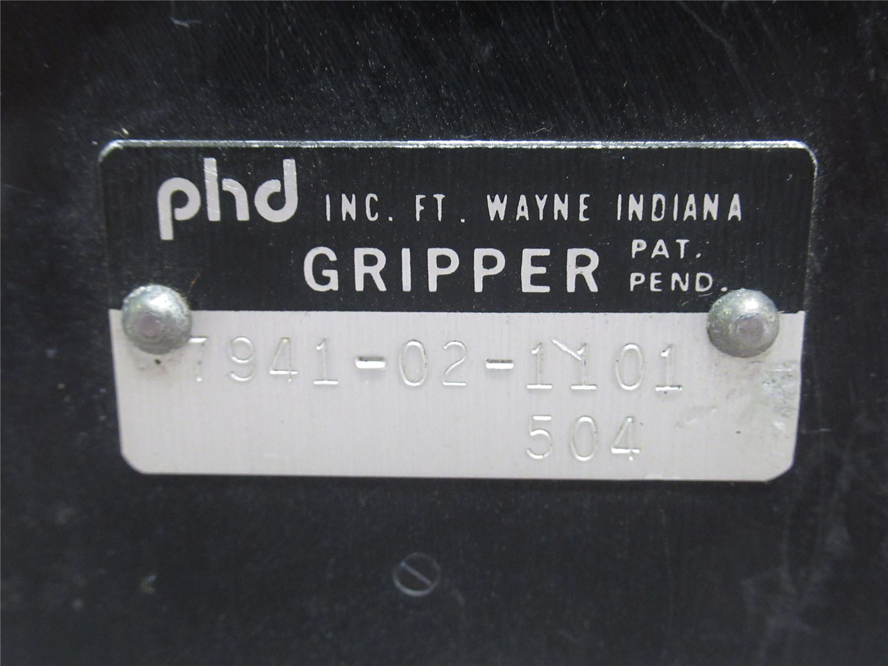 phd Inc 7941-02-1101; Parallel Pneumatic Heavy Duty Gripper