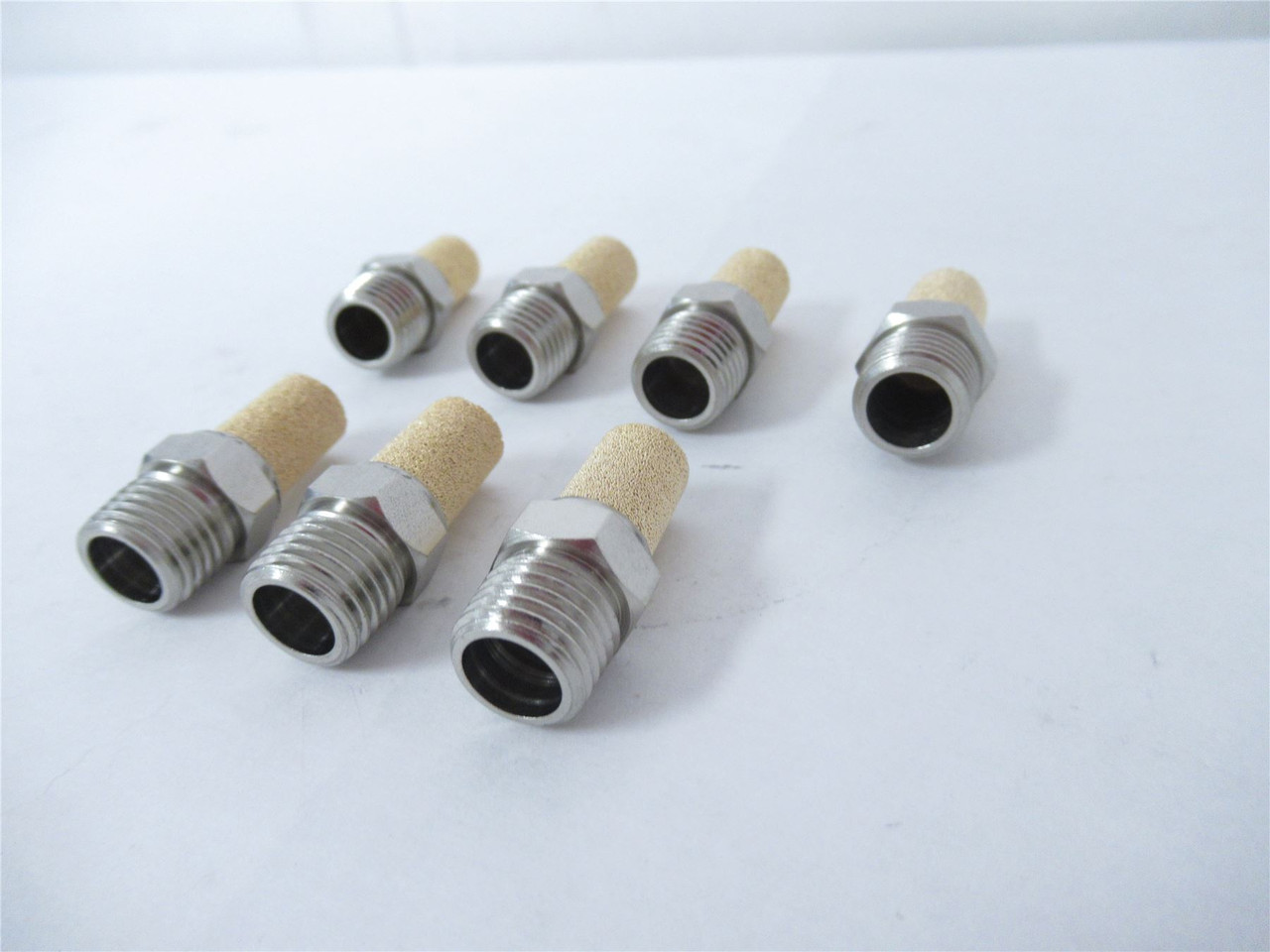 Speedaire 1A326; Lot -7 Pneumatic Muffler 1/4" NPT9/16" Hex