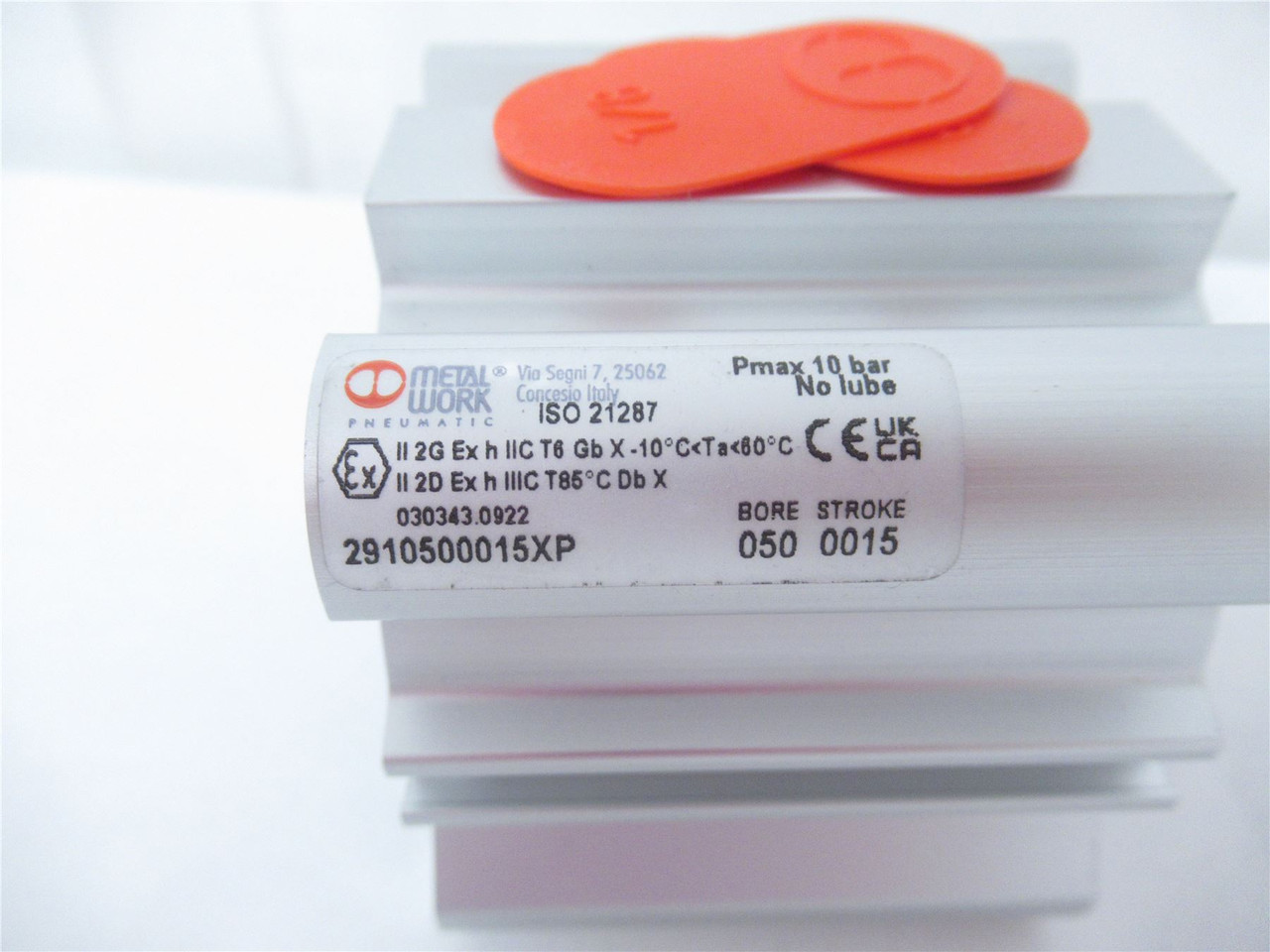 Metal Work 2910500015XP; Pneumatic Cylinder50mmBore15mmStroke