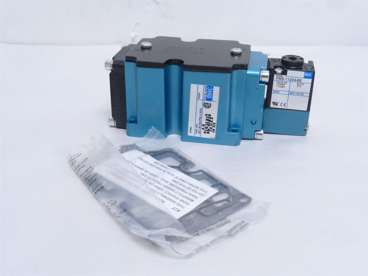 MAC 6511B-000-PM-112DA; Solenoid Valve; 150PSI; 120VAC; 6.8W