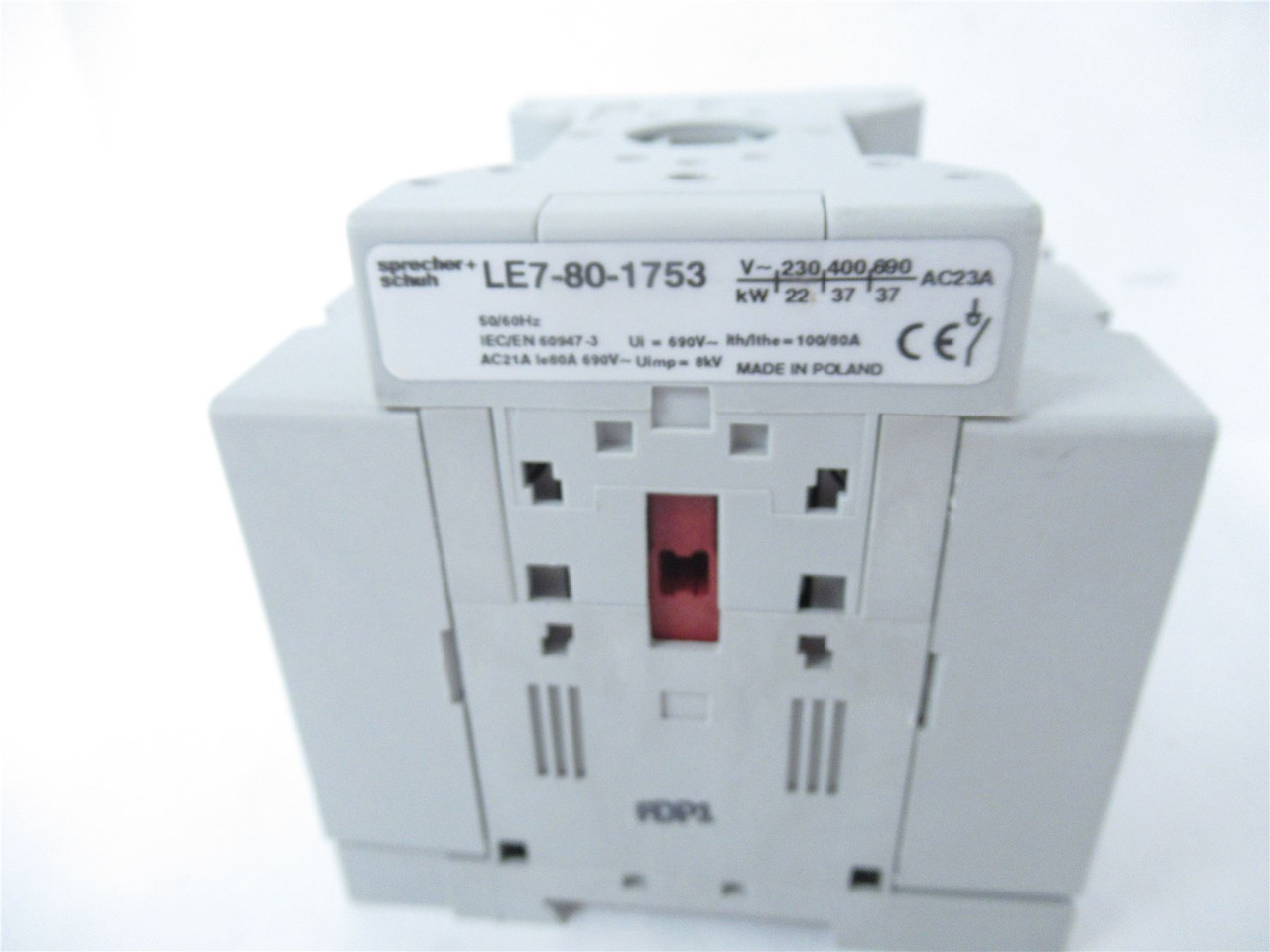 Sprecher+Schuh LE7-80-1753; Disconnect Switch 600V 100A Panel