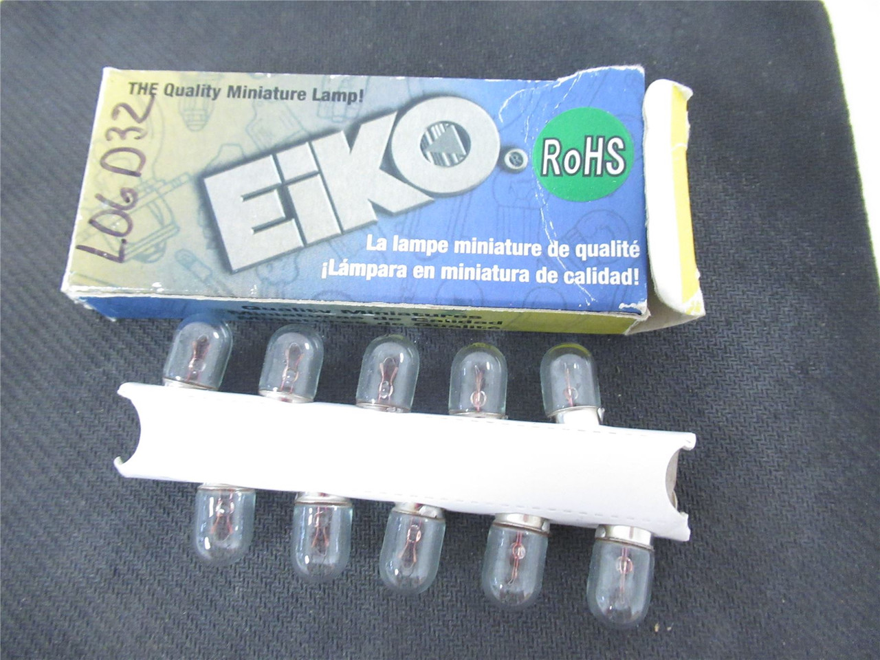 Eiko PR2; Lot-10 Mini Bulb 3W;120V;0.025A;T 2 1/2