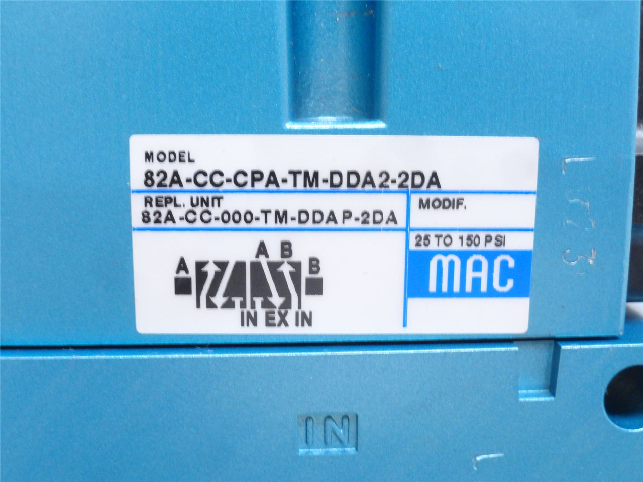 MAC 82A-CC-CPA-TM-DDA2-2DA; Solenoid Valve; 25-1501PSI; 24VDC