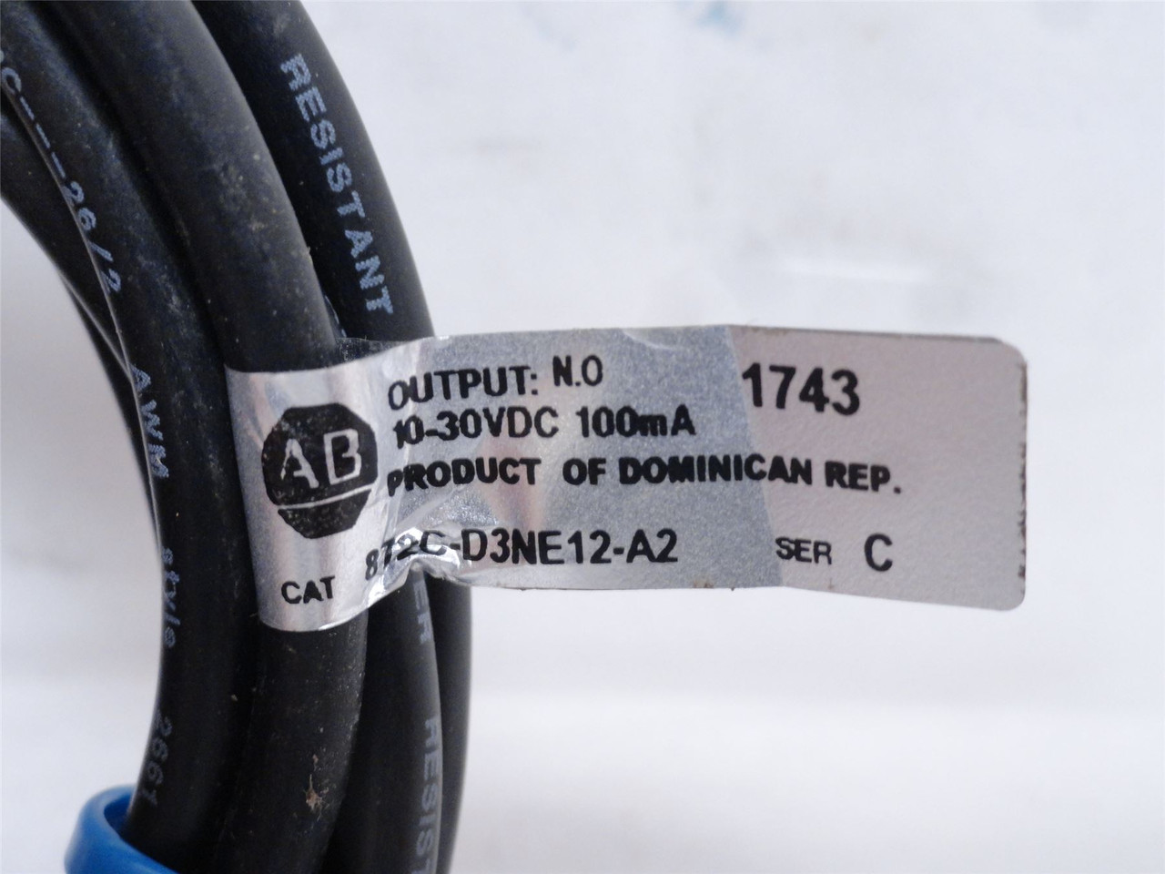 Allen-Bradley 872C-D3NE12-A2; Prox Sensor; 10-30VDC; 1-NO