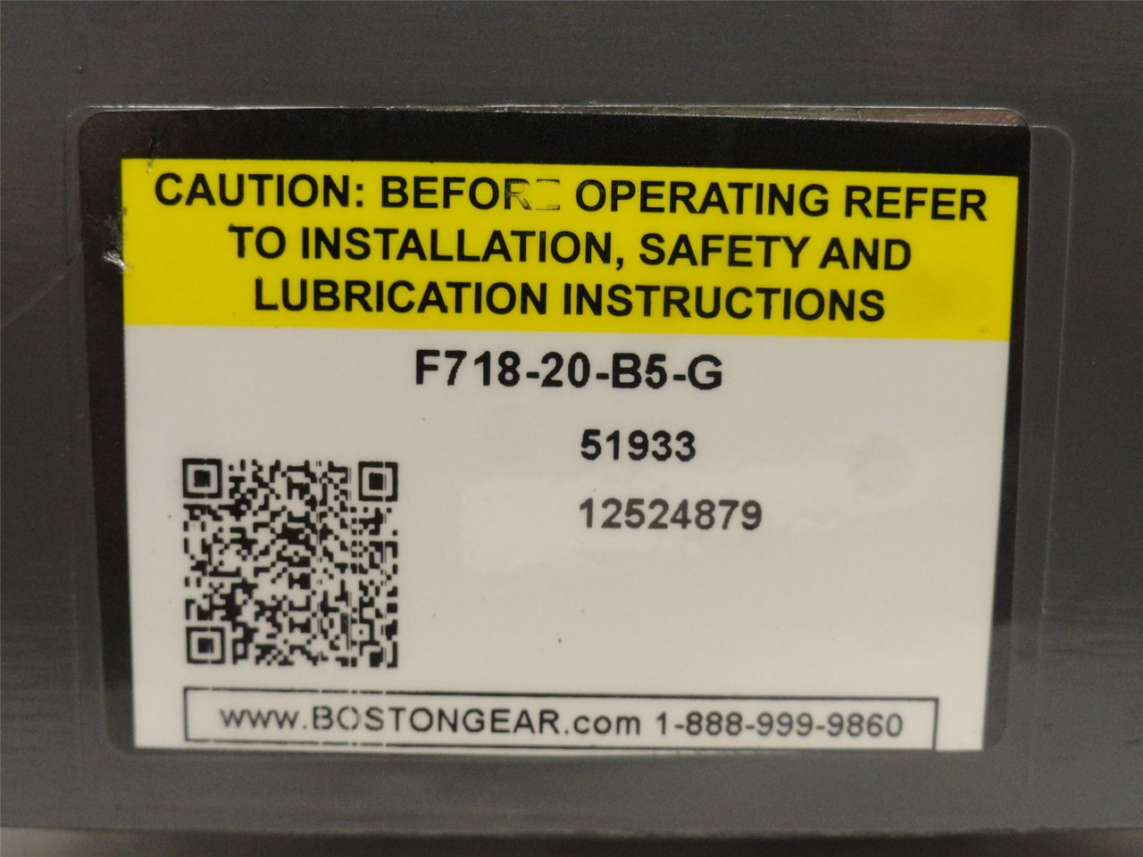 Boston Gear F718-20-B5-G; Speed Reducer; RA; 20:1 Ratio