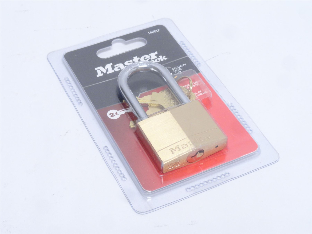 Master 140DLF; Solid Brass Padlock with Key