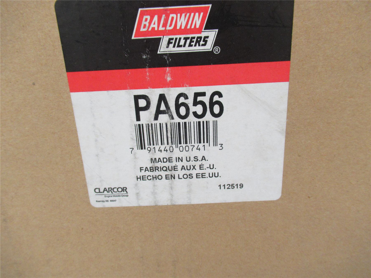 Baldwin Filters PA656; Air Element Filter - Small Dent At Base