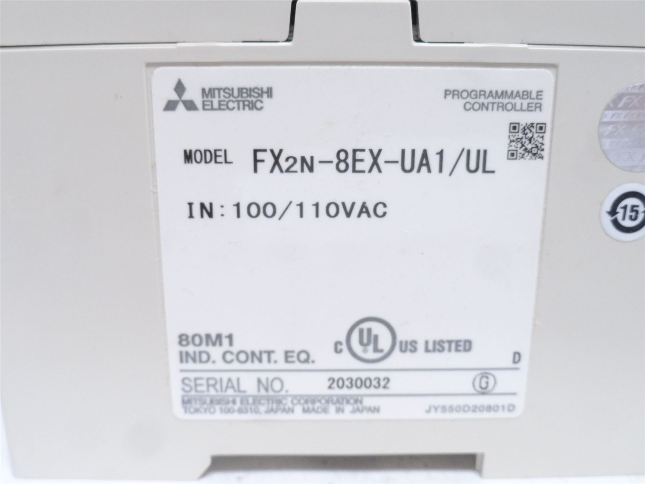Mitsubishi FX2N-8EX-UA1/UL; Digital Input Module; 100-110VAC