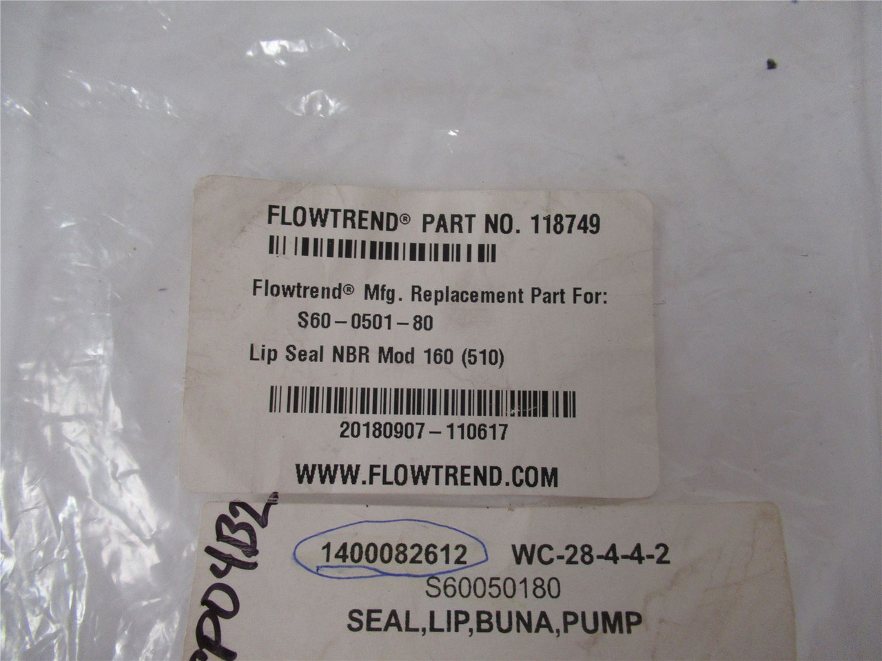 Flowtrend 118749; Lip Seal NBR Mod 160