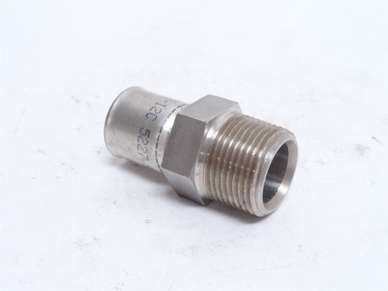 Parker 10191N-12-12C; PTFE Crimp Fitting; 5/8" Tube; 3/4NPT