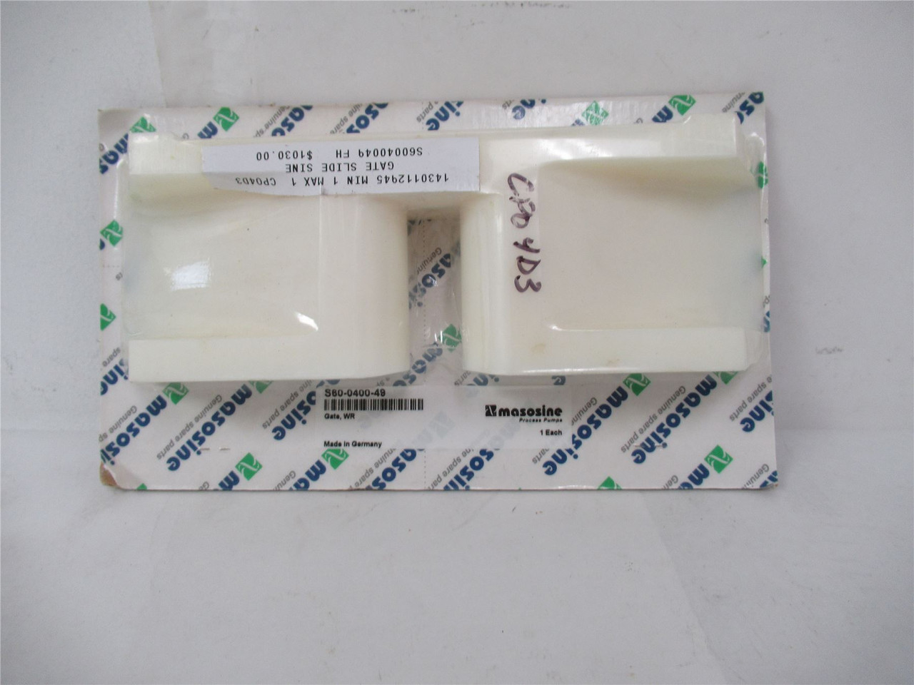 Masosine S60-0400-49; Pump Gate Slide Sine