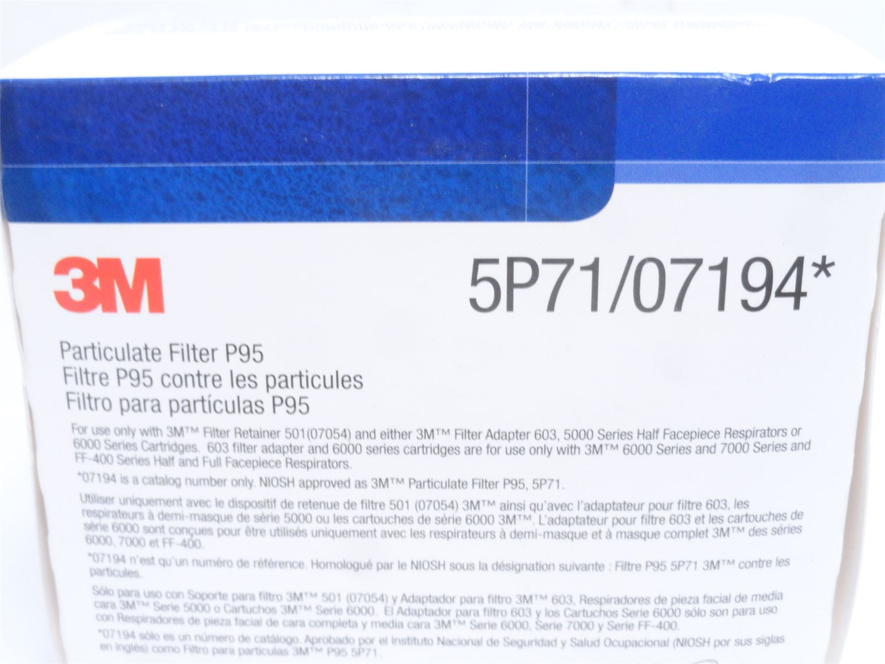 3M 5P71/07194; Box-10 Respirator Pre-Filters P95; Sealed Box
