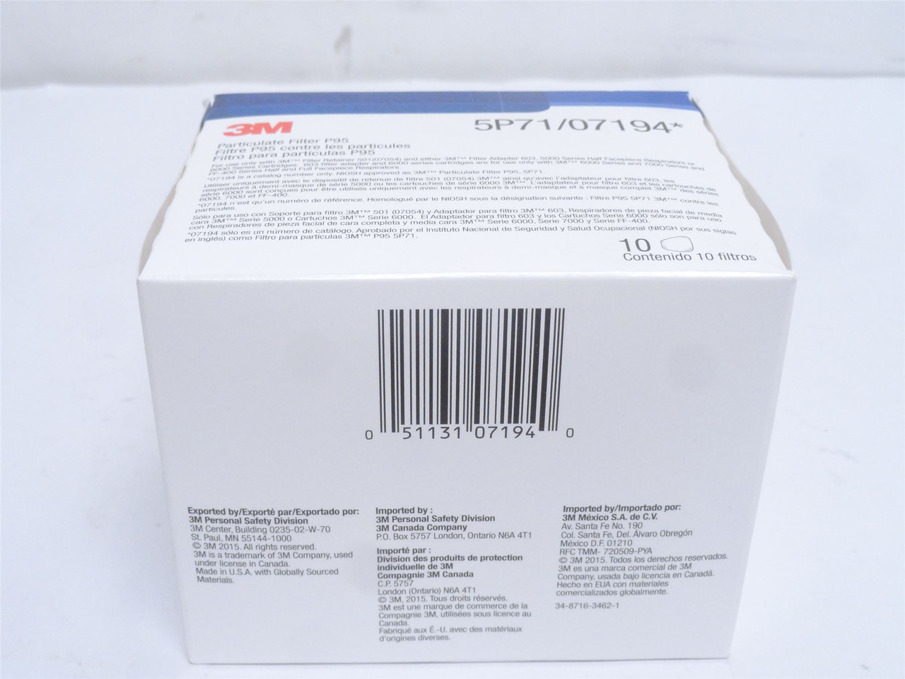 3M 5P71/07194; Box-10 Respirator Pre-Filters P95; Sealed Box
