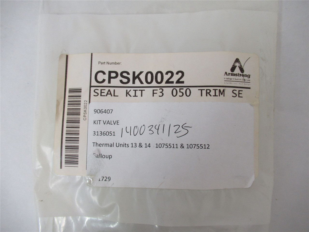 Armstrong CPSK0022; Seal Kit F3 050 Trim SE