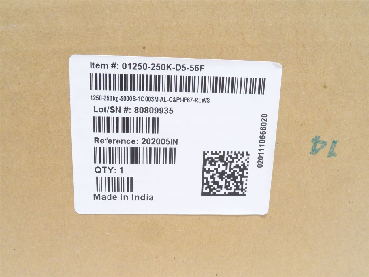 Rice-Lake 1250; Single-Point Load Cell 250KG PN-33714