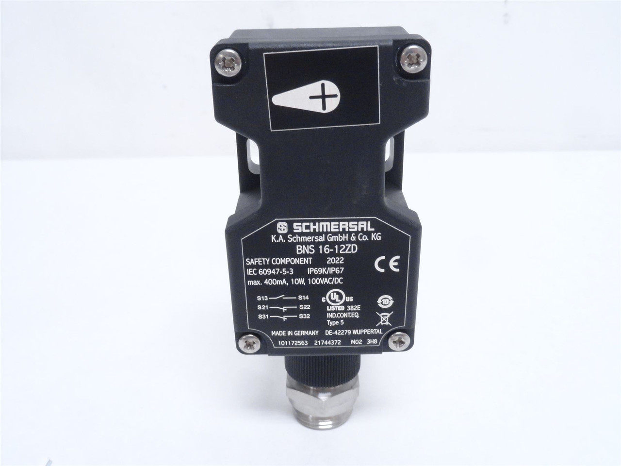 Schmersal BNS-16-12ZD; Coded Magnet Safety Sensor 1-NO; 2-NC