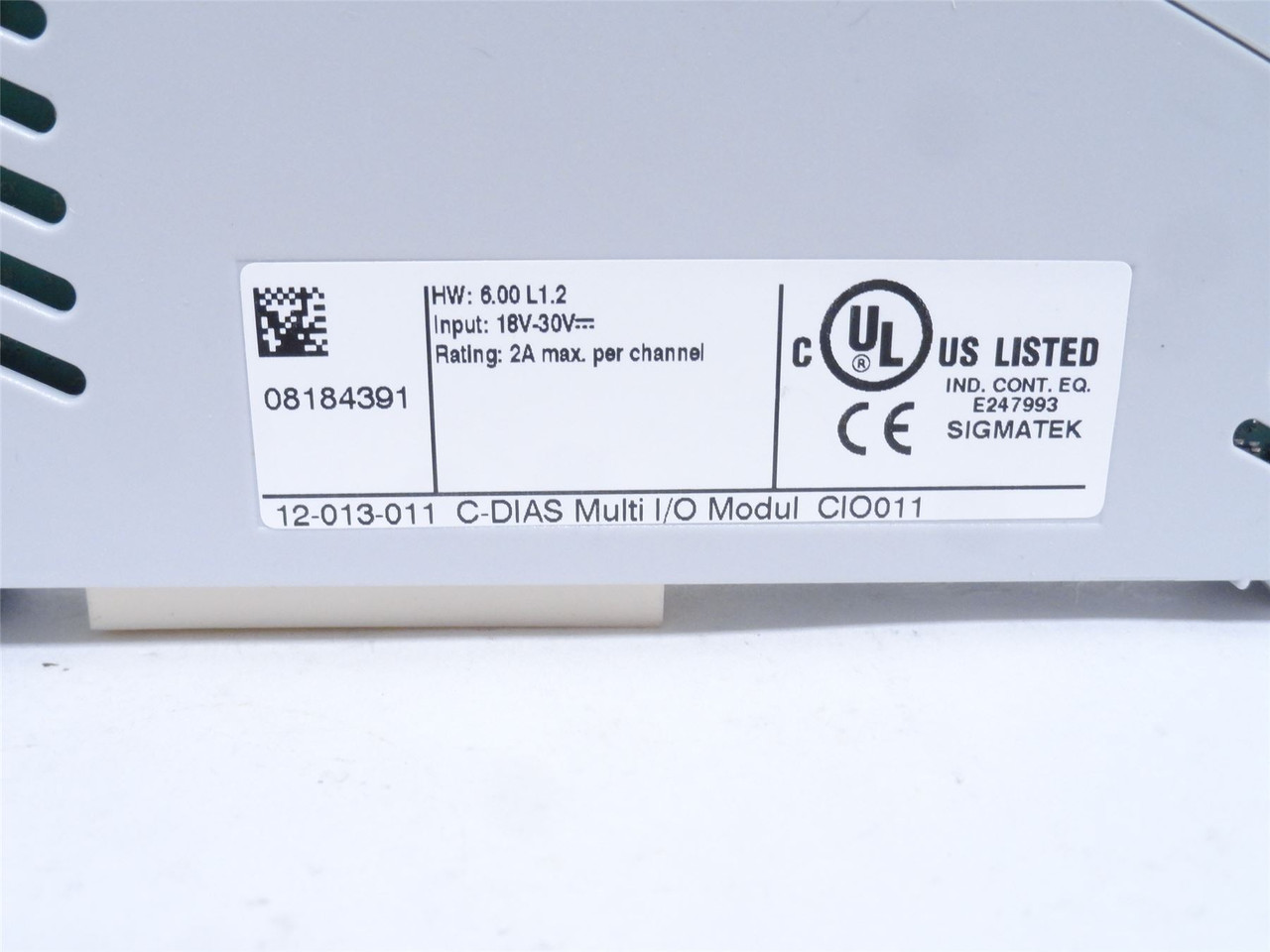 Sigmatek CIO-011; Multi I/O Module; 8-Digital In; 18-30VDC
