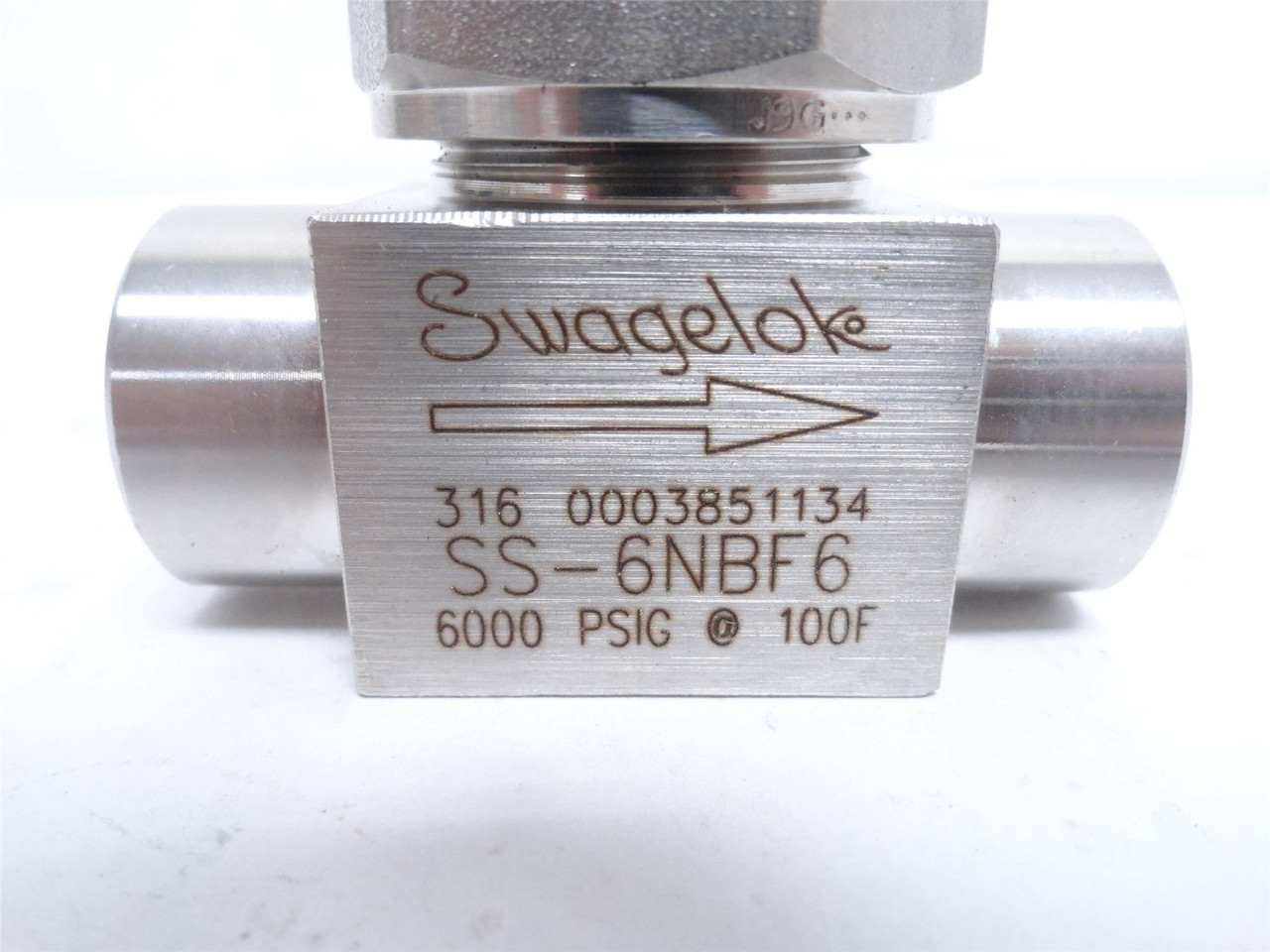 Swagelok SS-6NBF6; Bonnet Needle Valve; SS-316; 3/8NPT