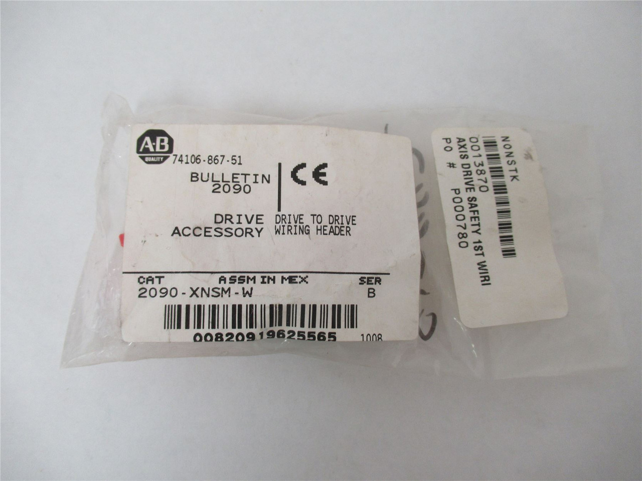 Allen-Bradley 2090-XNSM-W; Wiring Header Drive to Drive