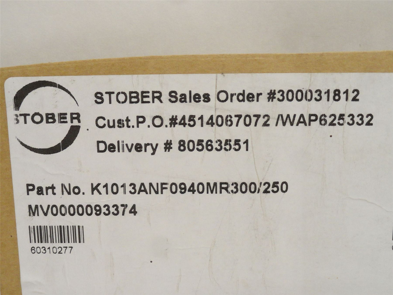 Stober K1013ANF0940MR300/250; Gearbox; 94.33:1 Ratio; RA