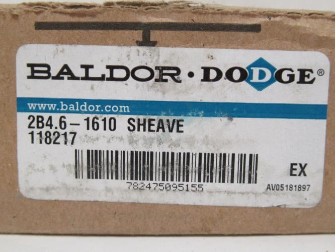 Dodge 118217; Bushed Pulley  2B4.6-1610; 2 Groove; A; B Belt