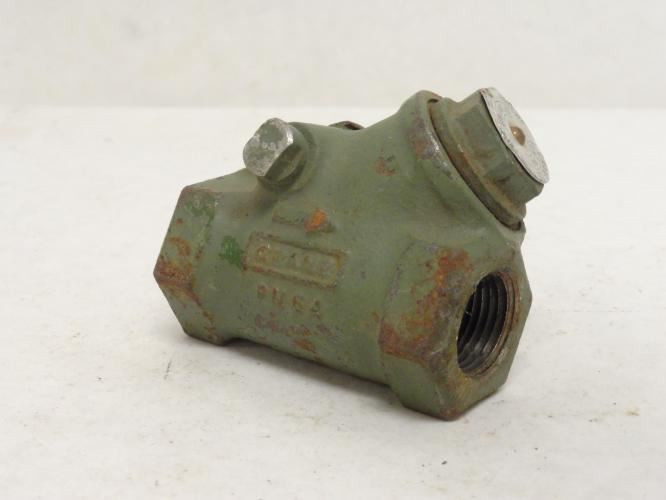 Crane 346-1/2"; Check Valve; Y Pattern; 1/2" Threads; 700Psi