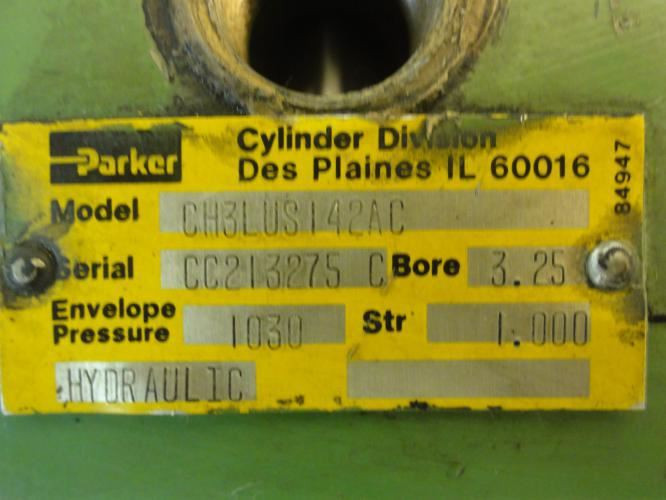 Parker CH3LUS142AC; Hydraulic Cylinder; 3.25"ID; 1" Stroke