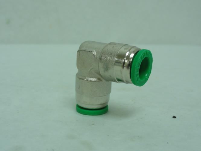 Numatics INB106-308-000; Pneumatic Elbow; 3/8"/# 6 Tube; 90Deg