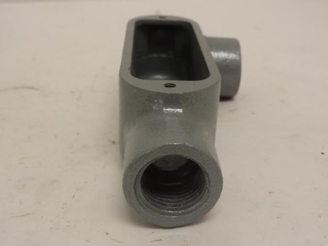 Killark OLL-1M; Duraloy Conduit Box; 1/2"; Cast Iron; LL-Style