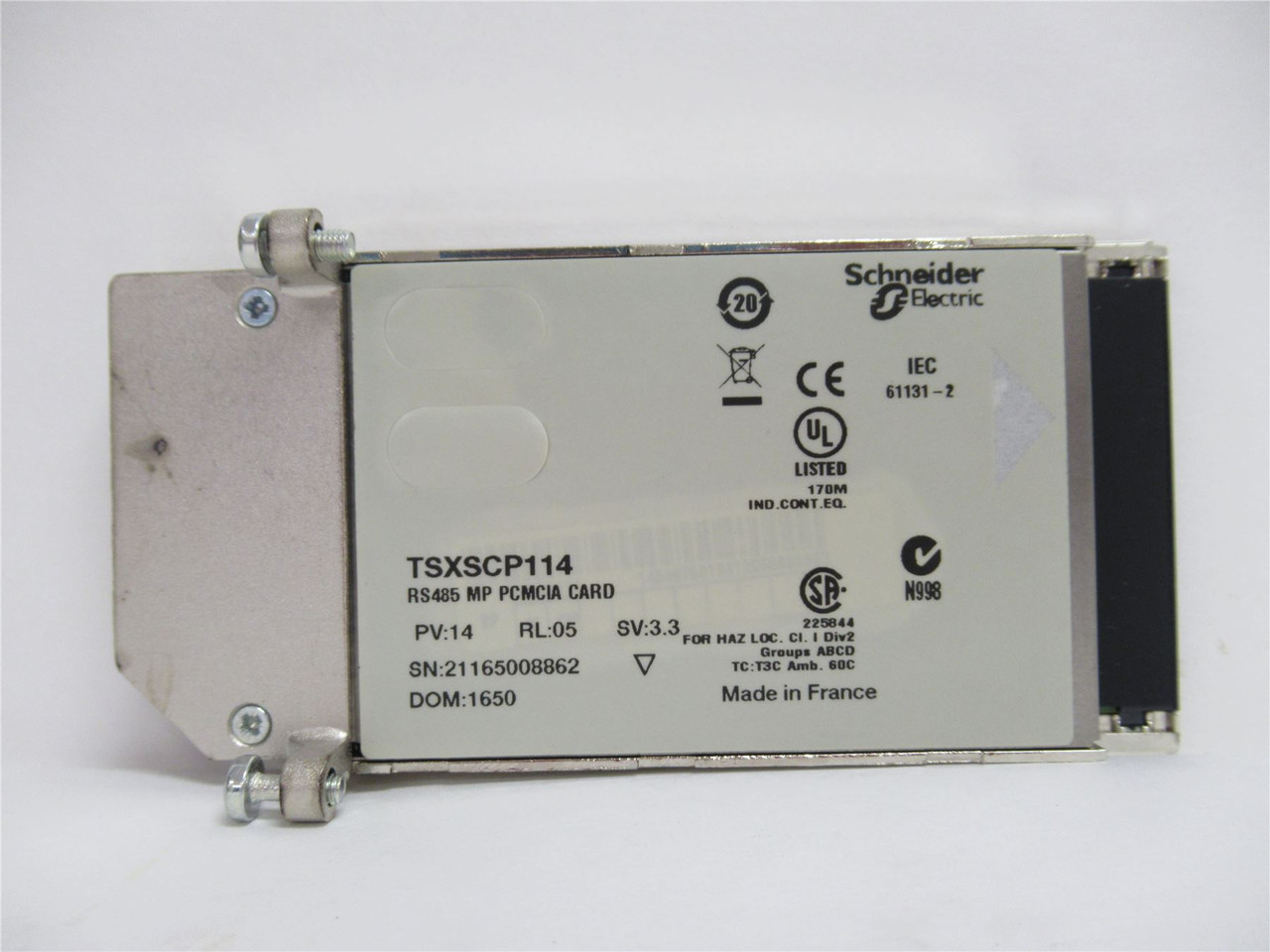 Schneider TSXSCP114; RS485 MP PCMCIA Card