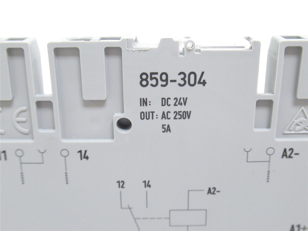 Wago 859-34; Terminal Block 5A 24VDC In; 250VAC Out; 22/14AWG
