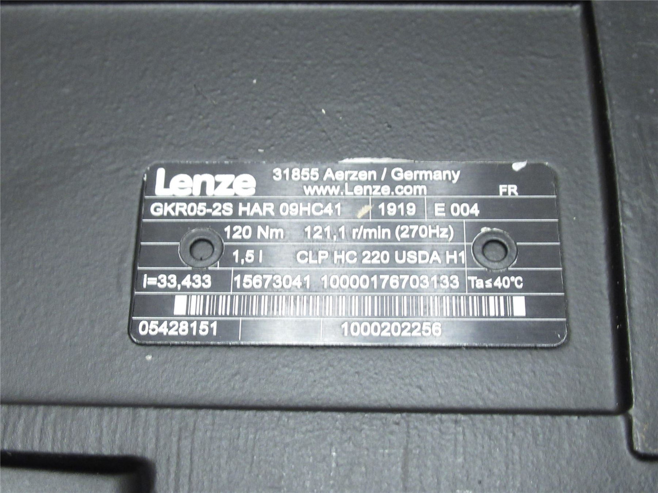GEA 1000201652; Lenze Servo Drive W/ Gearbox