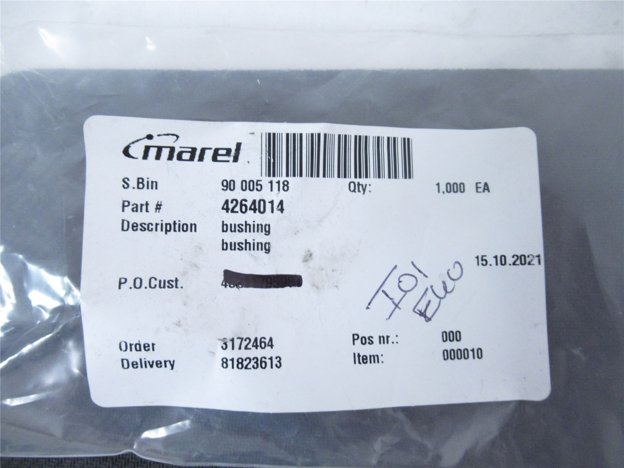 Marel 4264014; Bushing Hold down 24Hex