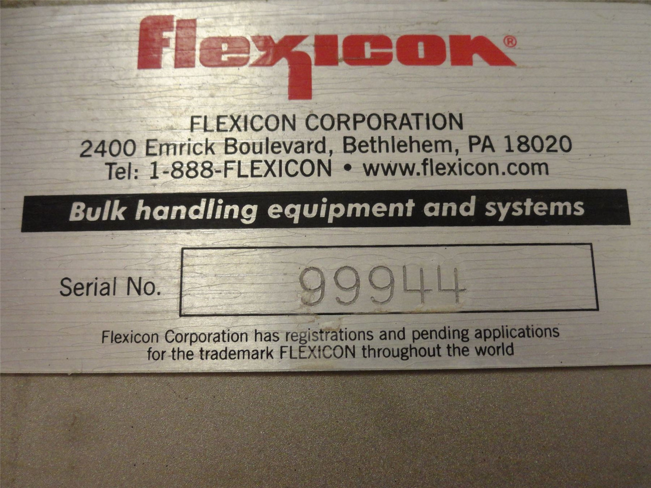 Flexicon 99944; Flexible Screw Feed Hopper; SS;  36"x 36"; 3" Auger