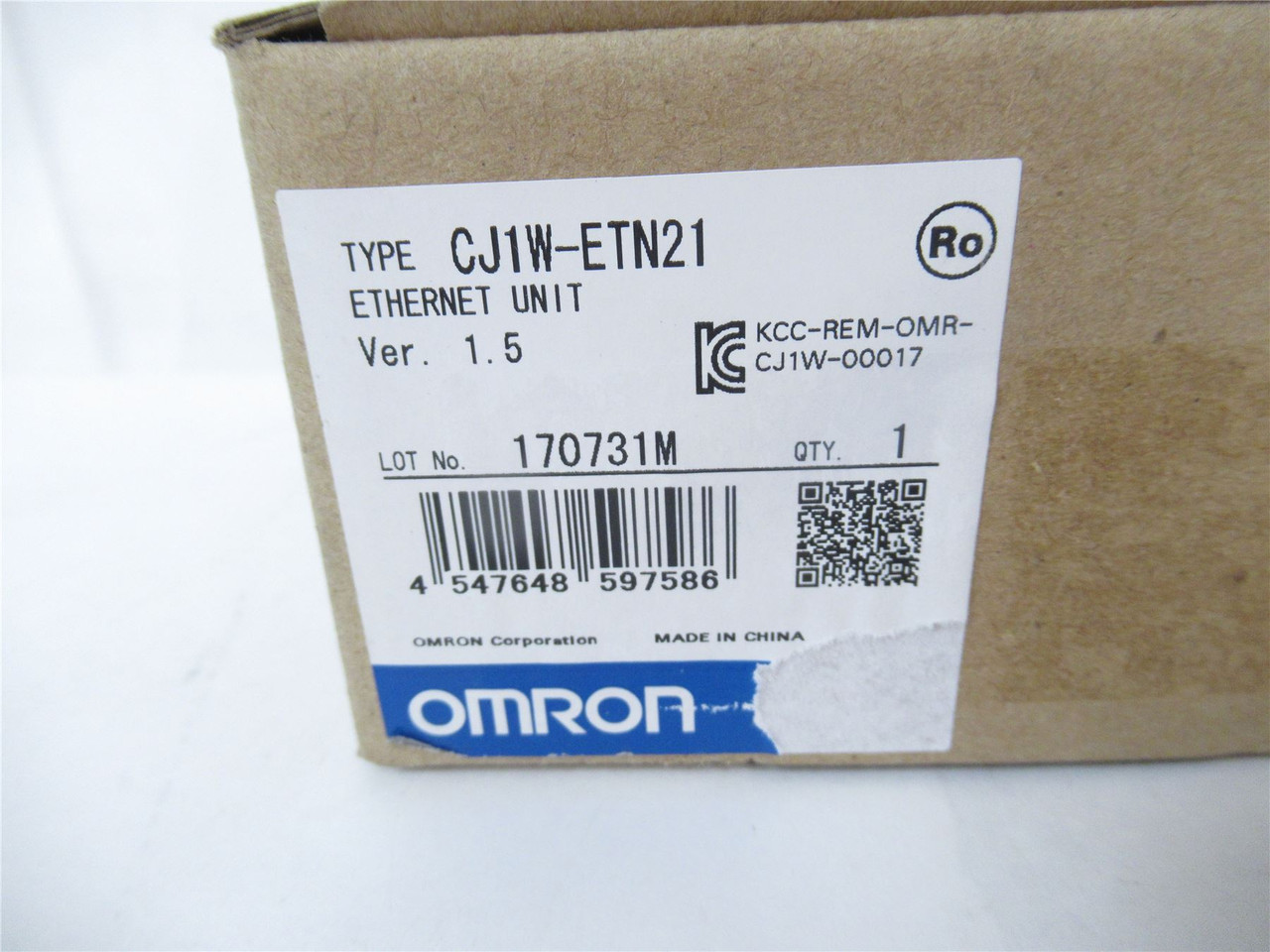 Omron CJ1W-ETN21; Ethernet Module 10/100 MBIT