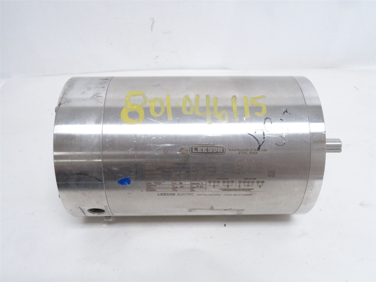 Leeson NZ6C17VC2C; AC Motor 116350.00 1/2HP; 208-230V; 1725RPM