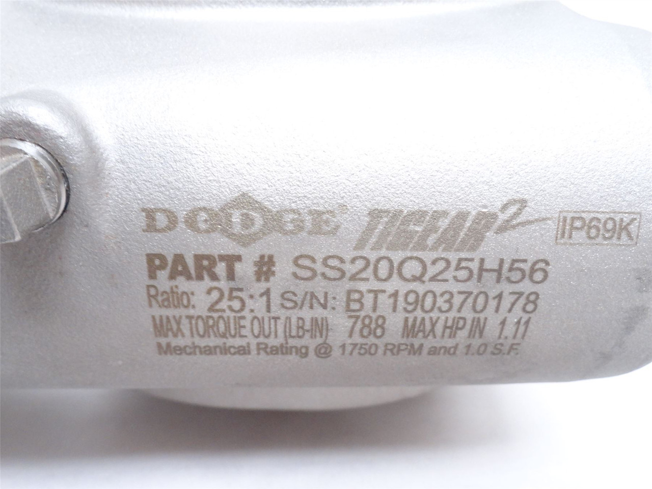 Dodge SS20Q25H56; Gear Speed Reducer; SS; 25:1 Ratio; RA