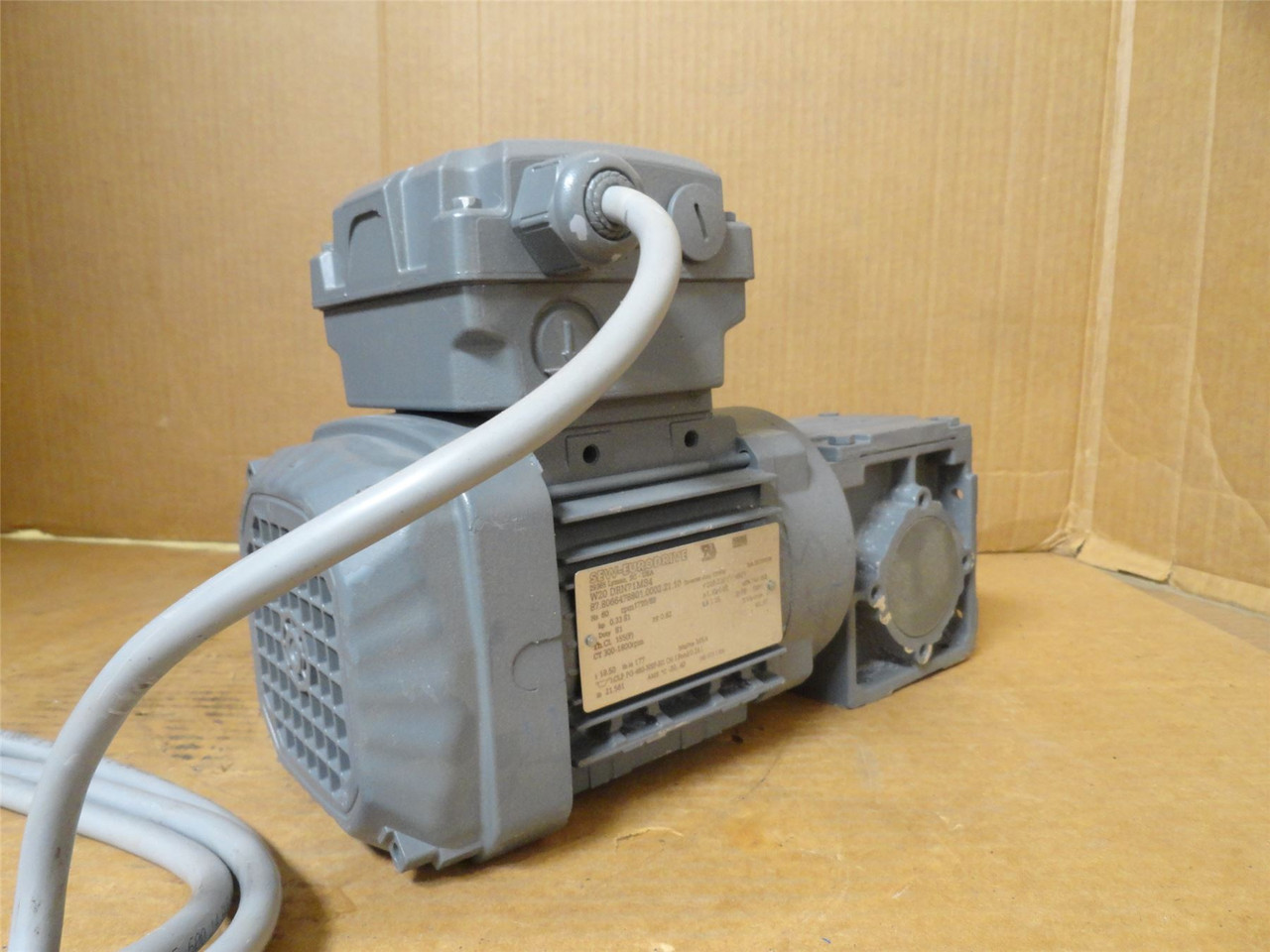 SEW W20DRN71MS4; AC Gearmotor; 19.5:1 Ratio; 1/3HP; 230/460V