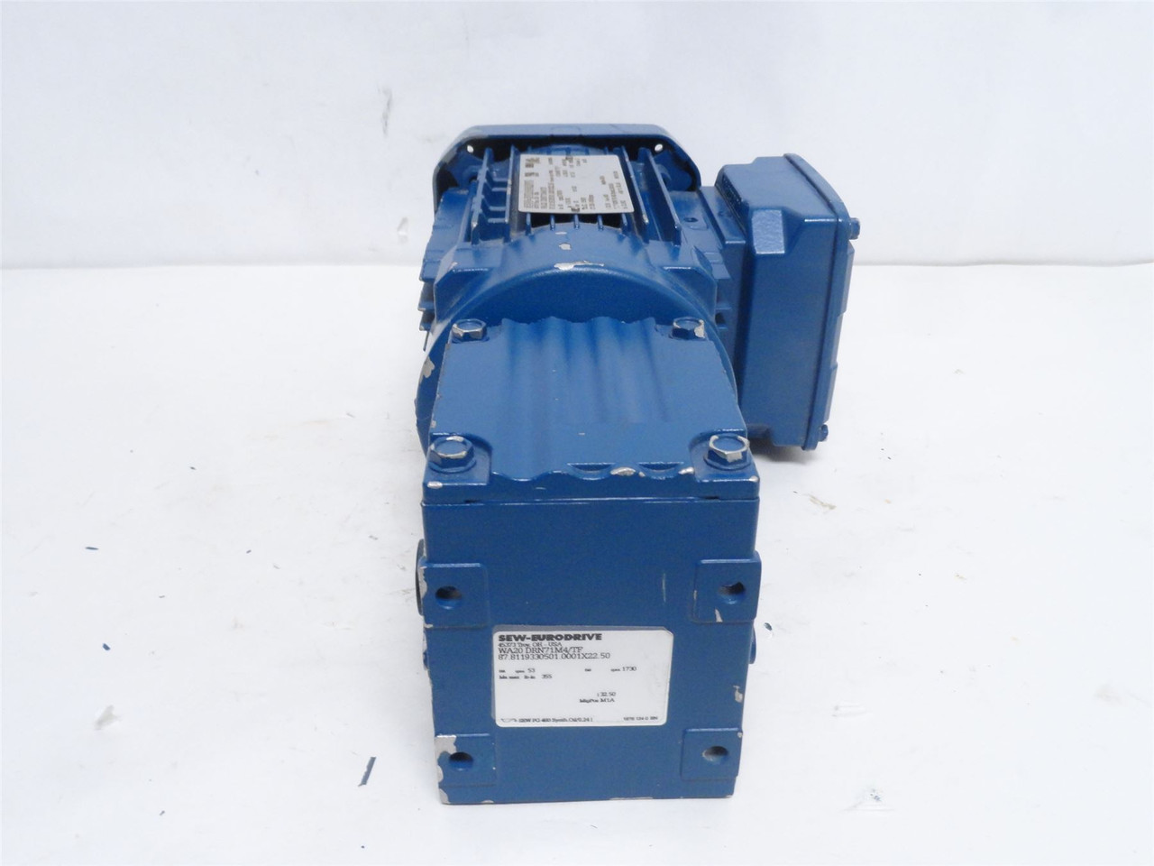 SEW WA20DRN71M4/TF; AC Gearmotor 32.5:1 Ratio; 1/2HP; 230/460V