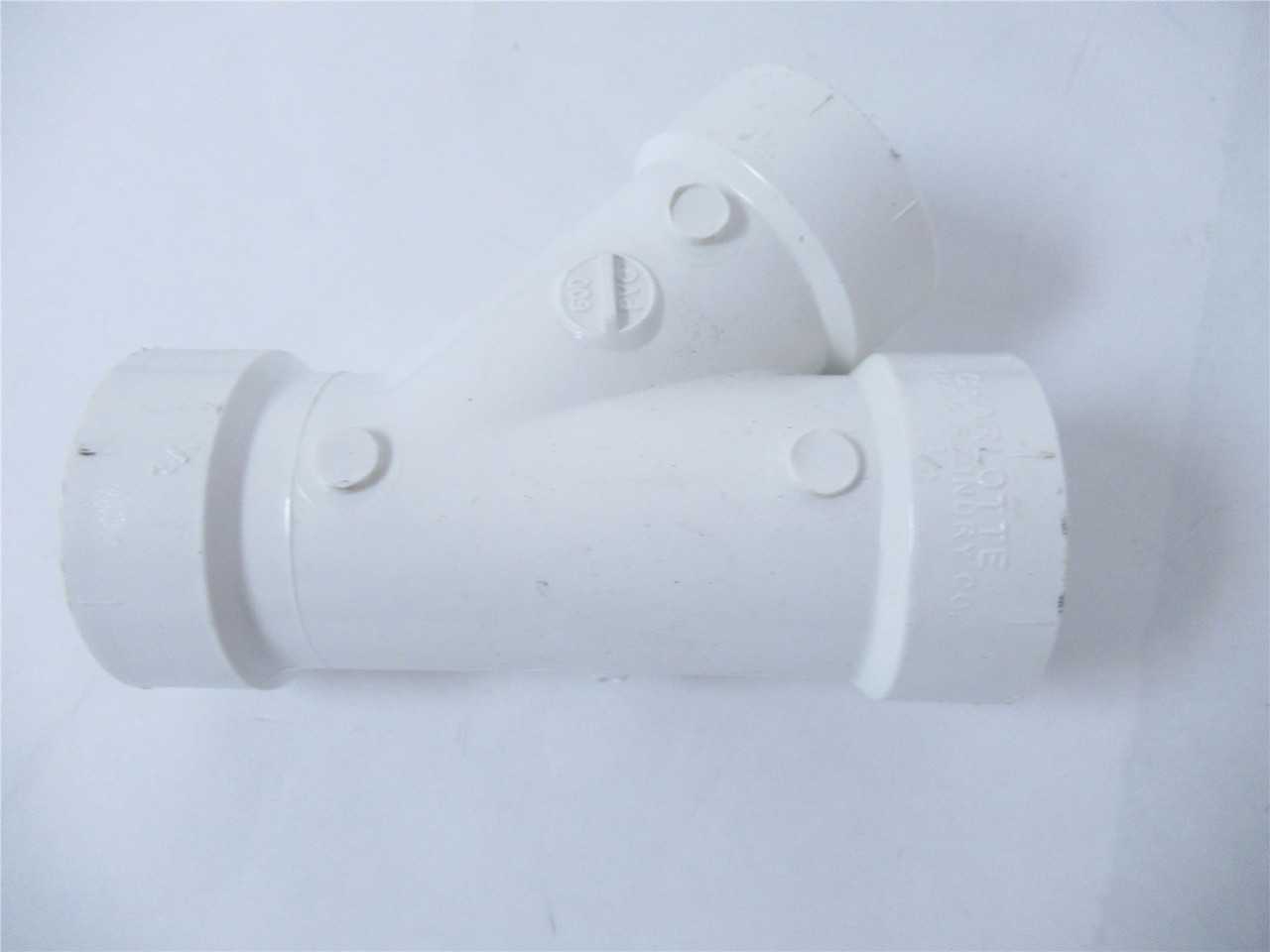 Charlotte Pipe 60011/2; Lot-2 Y Pipe PVC DWV 1.5" 45 Degrees