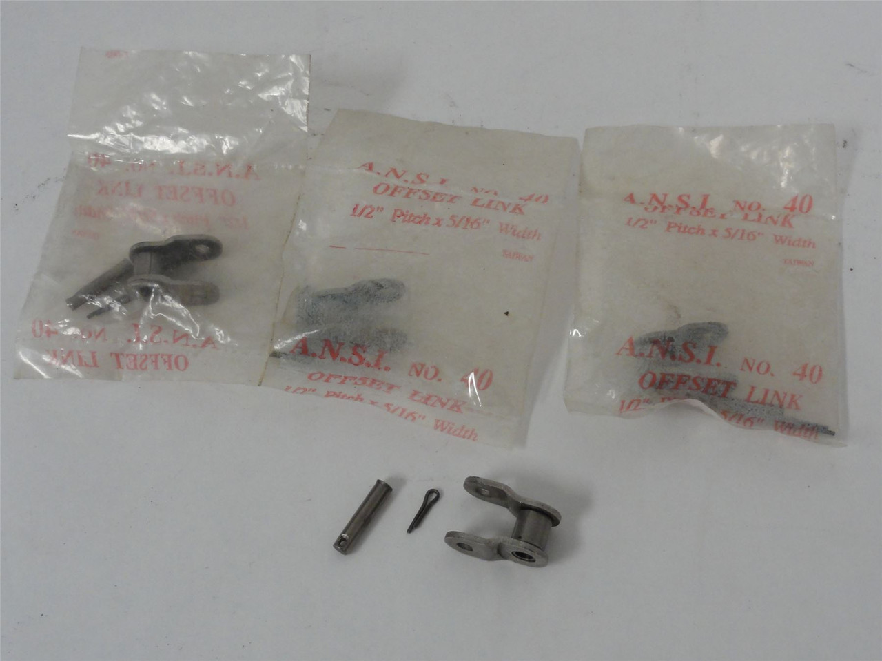 Tsubaki No 40 OFFSET LINK; Lot-4 Offset Links; #40; Riveted