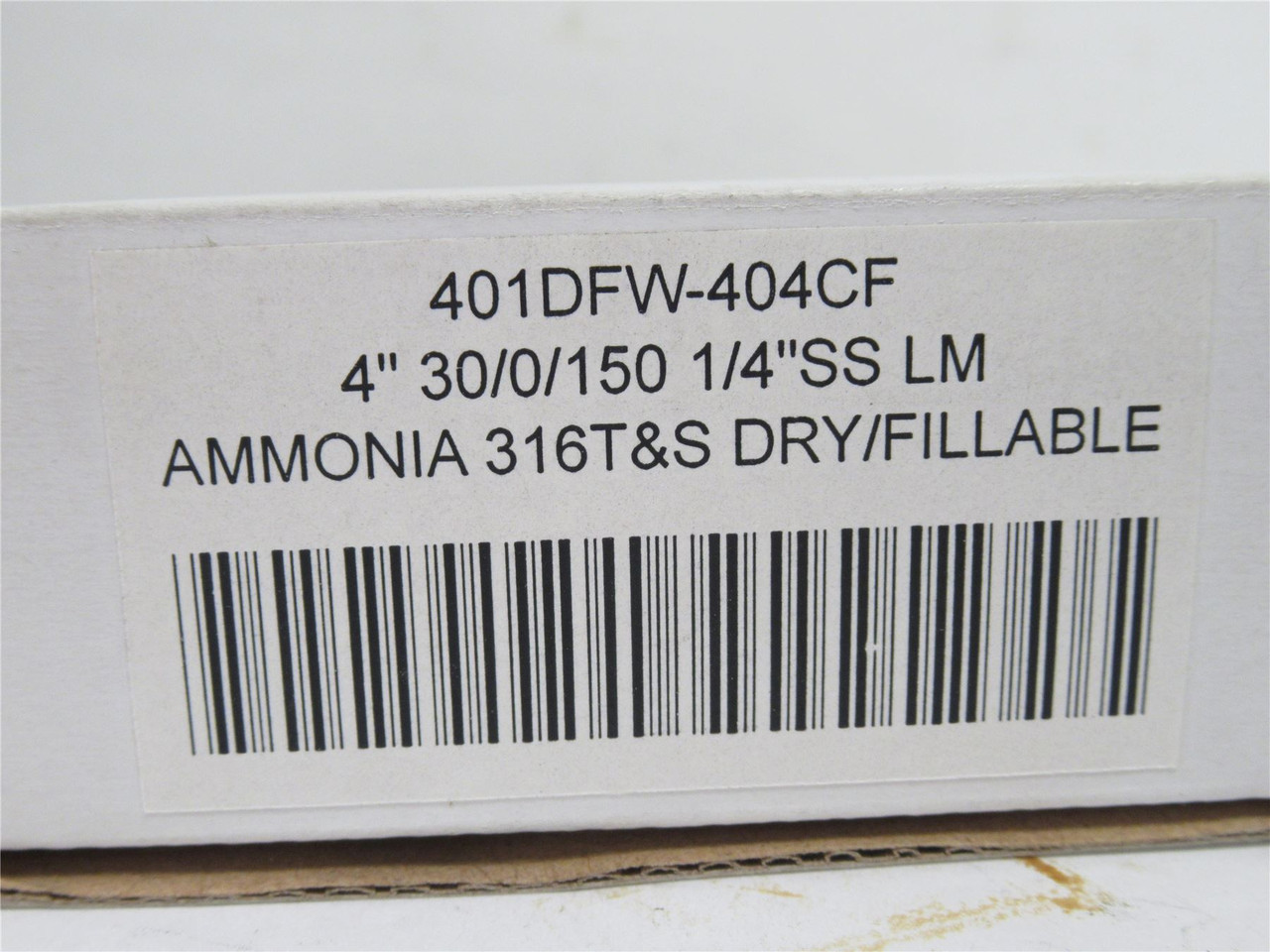 PIC Gauges 401DFW-404CF; Ammonia Gauge; 30-150PSI; 1/4"NPT