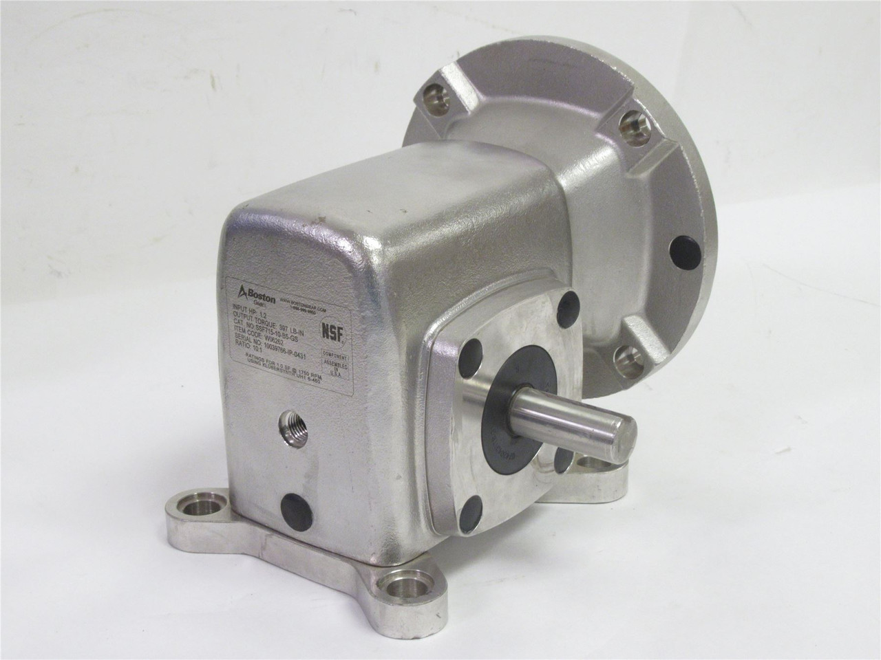 Boston Gear SSF715-10-B5-GS; Gearbox; 10:1; 1.2 Input HP