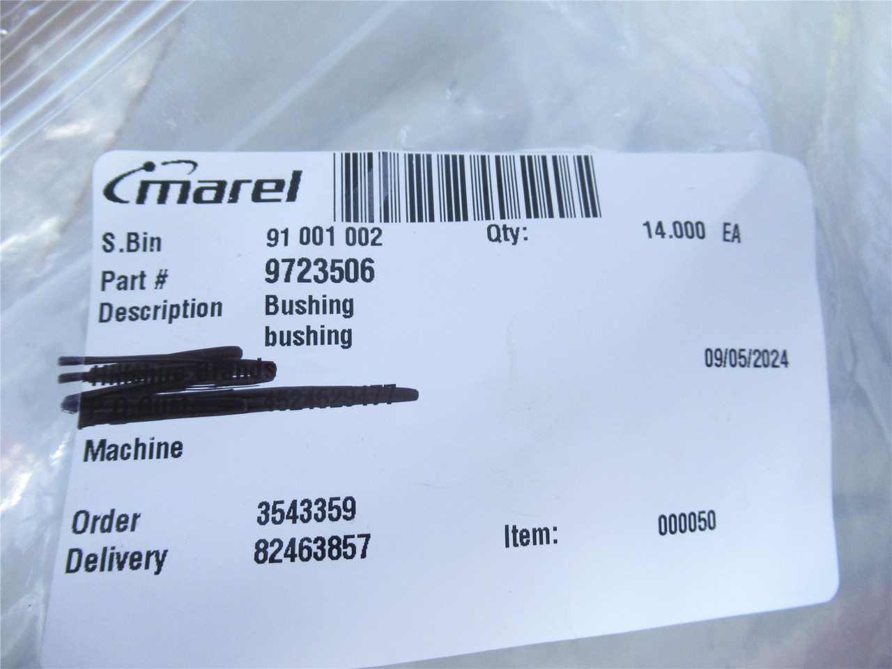 Marel 9723506; SLV;SPCR Bushing 1.375" ID 1.75" OD