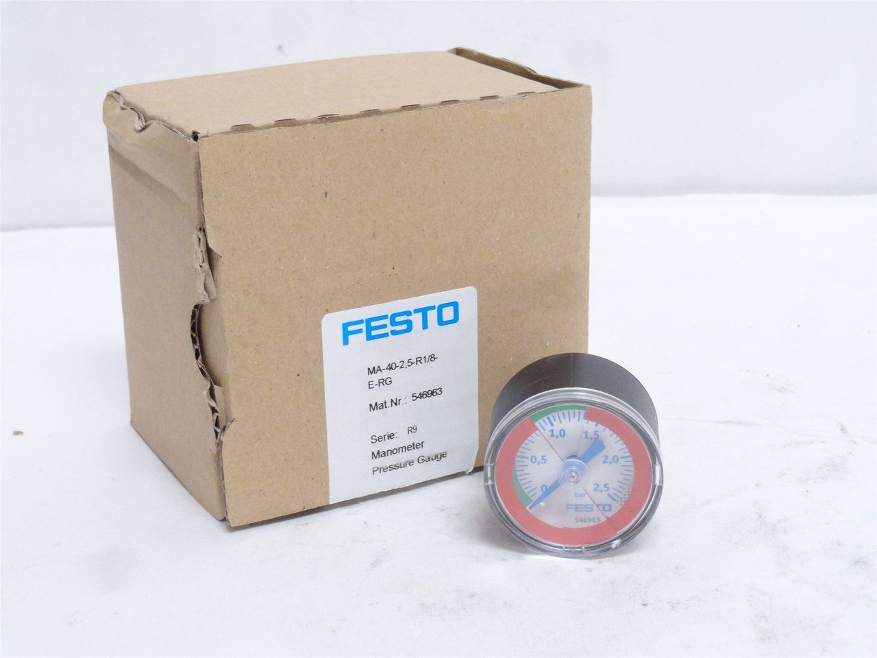 Festo MA-40-2;5-R1/8-E-RG; Pressure Gauge 546963; 0-2.5BAR