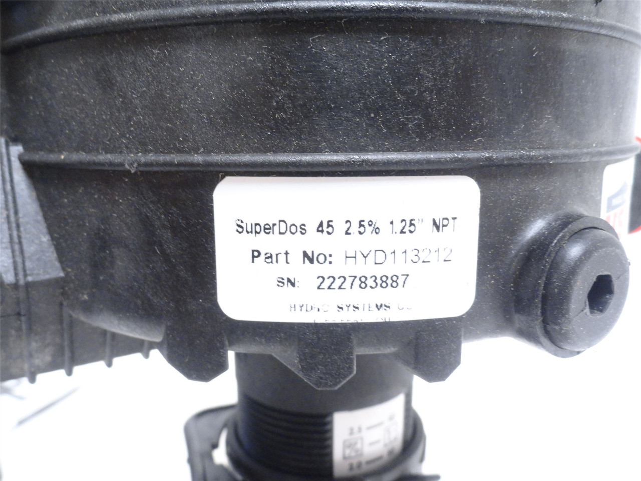 Hydro Systems 113212; Chemical Dosing Pump 45GPM; 100PSI